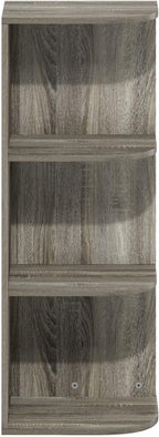 Furinno PASIR Book Shelf, 3-Tier Corner Bookshelf with Open Shelf, Standing Bookcase, 9.3 x 12 x 31.5 for Organization and St