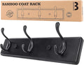 Badiano Wooden Coat Rack, Wall-Mounted Organizer for Closet, Entryway, Hallway, Foyer, Bedroom, Heavy Duty Double Hooks for H