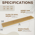 Dreamland 72 Inches Floating Shelves for Wall, 9.8" Deep Long Floating Shelves Set of 1, Large Display & Storage Shelf, Wall 