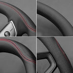 MEWANT DIY Stitching Steering Wheel Cover Wrap for Tesla Model 3 Highland 2023-2025/Model Y 2025 Highland for Tesla Model 3/Model Y Accessories(3D Style)