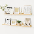 Picture Ledge Shelf, Floating Shelves Set of 2, 36 Inches Solid Wood Nursery Book Shelves for Toys Storage, Kids Bookshelf Wa