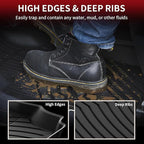 LASFIT Floor Mats for Mercedes Benz GLE SUV 2020-2026 350/450/ 53 AMG (Not Fit Coupe; Fit 5 Seats), All Weather TPE Anti-Slip Floor Liners Custom Fit GLE Car Mats, 1st & 2nd Row Set, Black