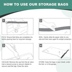WTREE 20 Pack Vacuum Storage Bags, Space Saver Bags, Vacuum Sealed Bags for Comforters, Blankets, Clothes Storage, Hand Pump 