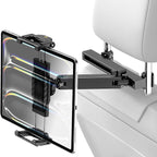 Car Back Seat Tablet Holder, [Thick Case Friendly] Car Headrest Tablet Mount Stand with Extension Arm, Road Trip Essentials for Kid, Fits iPad Pro 12.9 Air Mini, Tab, iPhone, 6.1-13" Device