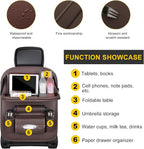 2 PCS Car Seat Back Pocket, Waterproof Leather Auto Back seat Organizer for Kids, Upgraded Car Organizer with Tablet Holder Pockets, Universal Interior Car Accessories (Coffee)