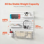 VEVOR Pegboard Combination Kit, 11" x 11" Plastic Pegboard, 4 Panels, Peg Board Wall Organizer Kit with Accessories, for Gara