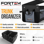 FORTEM Trunk Organizer For SUV Car Organizer and Storage, Multi-Compartment Storage Bag Car Accessories for Women Men, Perfect