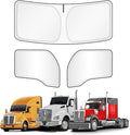 KUST Full Coverage Window Shades for Kenworth T680 T880 W990 (All Years) Accessories, Window Cover UV Block Privacy Protection Keep Your Car Cool Easy Install Full Set 3PCS