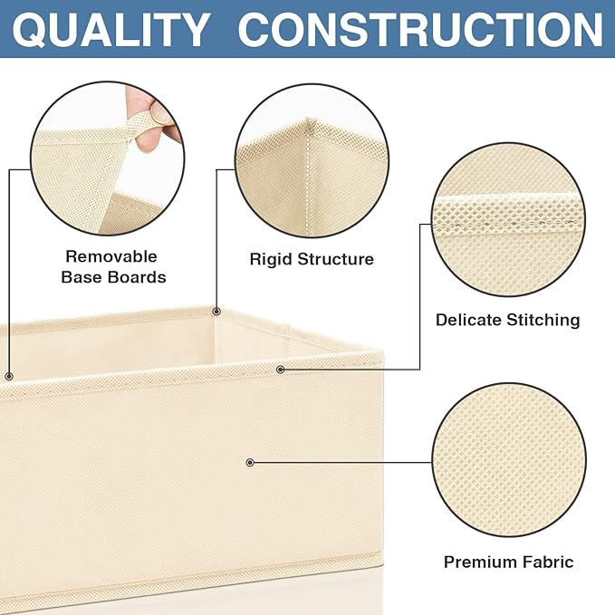 Criusia Drawer Organizer Clothes, 24 Pack Dresser Organizer Bins for Nursery Bedroom, Closet Organization and Storage Divider