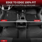 LASFIT Floor Mats for Toyota Tacoma 2016-2023 Double Cab (Only for Automatic) All Weather Custom Fit Floor Liner for Tacoma SR/SR5/TRD/Limited/Trail TPE Mats Front&Rear 2 Row Car Mats, Black