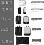 7 Pcs Compression Packing Cubes for Travel, Waterproof Suitcase Luggage Backpack Organizer with Toiletry Bag Travel Essential