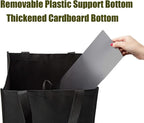 NERUB 10 Pack Reusable Reinforced Handle Grocery Bags - Heavy Duty Large Shopping Totes with Thick Plastic Bottom can hold 40 lbs