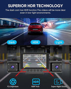 4 Channel Dash Cam 360 View for All-Round Protection, 4-Way Front Rear Inside Recording, Built-in 5G WiFi & GPS, APP Control,
