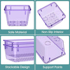 WOWBOX 25 PCS Plastic Drawer Organizer Set, Desk Drawer Divider Organizers and Storage Bins for Makeup, Jewelry, Gadgets for 