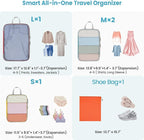 Cambond Compression Packing Cubes for Travel - Lightweight Expandable Travel Bags Luggage Organizers Travel Essentials Compre