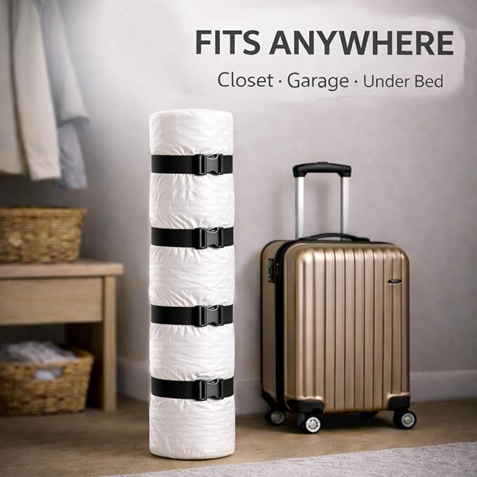 Mattress Vacuum Bag for Moving and Storage – Heavy Duty Compression Bag with Straps, Vacuum Bag for Memory Foam Mattress (Kin