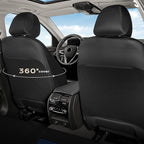 Coverado Seat Covers Full Set, Luxury Diamond Leather Car Seat Cover with Carbon Fiber Textured Design, Waterproof Car Seat P