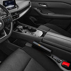 Car Seat Gap Filler Organizer Compatible with Nissan Rogue Accessories Seat Gap Plug Blocker with Storage Slot Non-Slip Car Cup Holder Coaster Black
