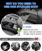 Autorder Lower Console Organizer Tray for 2023-2025 2026 Honda HRV Accessories - Center Console Bottom Storage Insert Tray - ABS Black