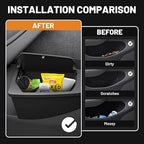 Shademax 2PCS Car Front Door Trash Can for Tesla Model Y Juniper 2026 2025, Side Door Storage Box Organizer with Push-to-Open Lid Design ABS Front Seat Garbage Can Bin for New Model Y Accessories 2026
