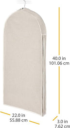 Whitmor Zippered Garment Bag Natural Linen,Large,(Pack of 4)