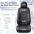 Coverado Front Seat Covers, Wear-Resistant Stain-Proof Cushions, Universal Fit for Most Vehicles, Waterproof Car Seat Protect