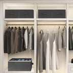 3 Pcs Large Size Wardrobe Clothes Organizers 6 Grids for Pants, Jeans, Sweater, T-shirt, Dress Stackable Closet Drawer Organi