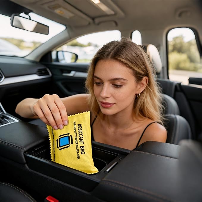 Car Dehumidifier | Leak Proof Silicone Bead Desiccant - Reusable Desiccant for Car Dehumidifier - For Closet, Basement,