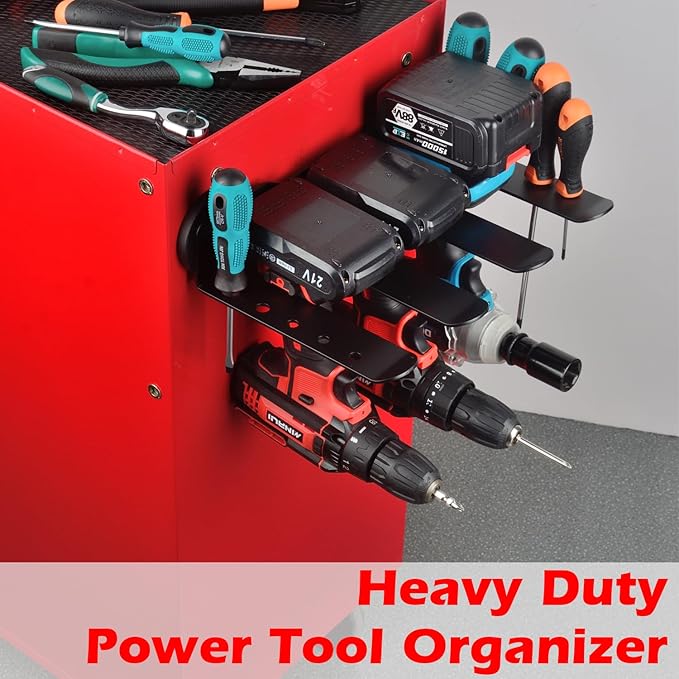 MUTUACTOR Power Tool Organizers and Storage Drill Tools Holder Magnetic Mount,Heavy Duty Magnetic Tool Holder,Utility Storage