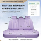 Coverado Purple Car Seat Covers, Back Car Seat Cover, Leather Seat Cover, 3-Pieces Car Seat Cushion, Luxury Seat Cover Seat P