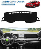 FIILINES Dash Cover for Kia Forte 2019-2024, Dashboard Mat Cover for Forte Accessories Sunshade Nonslip Mesh Protector No Gla