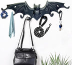Bat Key Hooks Gothic Bat Key Rack Wall Mount Casting Iron Rustic Decorative Hooks for Keys Bag Purse Towel Umbrella Dog Leash