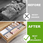 ANTOWIN Bamboo Drawer Dividers Organizers, Expandable Drawer Separators Splitter,17-22 inches Long Adjustable Spring-loaded O