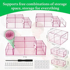 NANYEZH Acrylic Diaper Caddy, Baby Wipes Organizer for Changing Table, Dresser Top Tabletop Organizer with 4 Detachable Compa