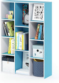 Furinno LUDER Book Shelf, 11-Cube Bookshelf, Reversible Bookcase, 9.4 x 29.1 x 41.7, Easy Assembly, for Living Room, Bedroom,