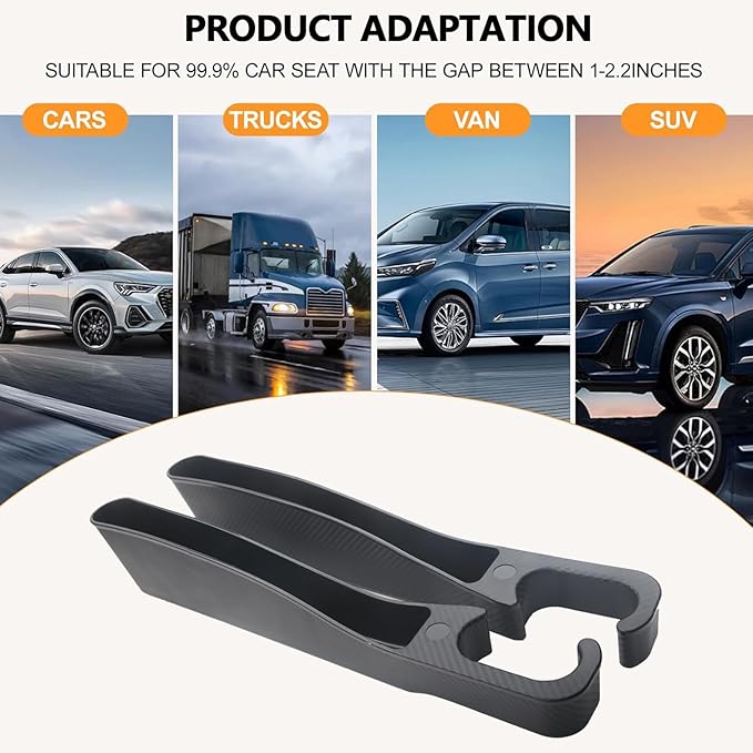 Car Seat Gap Filler Set of 2,Seat Gap Organizer, No Drop Seat Guard,Car Seat Accessories,Drop seat Gap fillers Between Seat and Console Stop Things from Dropping