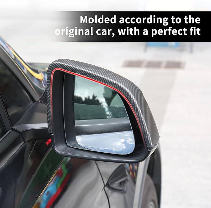 Rearview Mirror Guard Cover for Tesla Model Y Juniper 2025 2026 Side Mirror Cover Exterior Accessories of 2pc (Matte Carbon Fiber) (Not fit 2026 Standard & Performance)