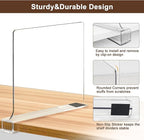 10 Pack Shelf Dividers, Adjustable Shelf Dividers for Closet Organization with Non-Slip Design, Clear Acrylic Shelf Dividers 