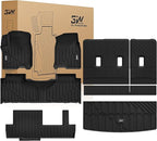 3W Floor Mats & Cargo Liner & Seat Back Mats for 2021-2026 （Only 8 Seats） Chevrolet Chevy Tahoe/GMC Yukon(Not Fit Yukon XL)/Cadillac Escalade(Not Fit Escalade ESV),All Weather Car Mats