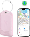 TopMade Smart Luggage Tag with Find My, Premium Leather Luggage Tags for Suitcase, Travel Bags, Backpacks, Anti-Lost Suitcase