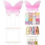 POVETIRE Headband Holder Bow Holder for Girls Hair Bows,Butterfly Hair Accessories Organizer Storage Wall Hanging Display for