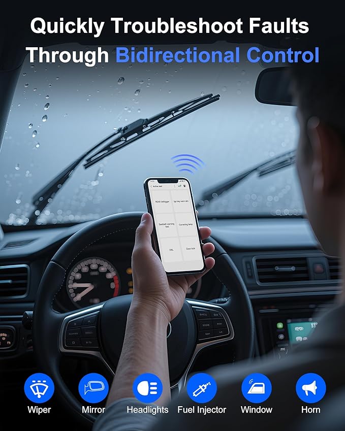 GOOLOO DEEPSCAN DS200 OBD2 Scanner Diagnostic Tool, Bluetooth Wireless All System Diagnostics for iOS & Android,