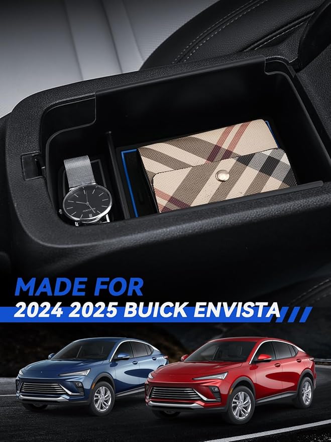 for Buick Envista Center Console Organizer 2024 2025 Buick Envista Accessories Armrest Tray Middle Storage Box Insert Container Durable ABS Plastic