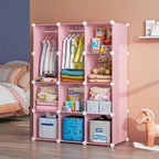 VIPZONE Baby Dresser, Kids Closet Organizers, Portable Kids Wardrobe for Closet, Bedroom, Nursery, Cubby, Cabinet, Clothes, D