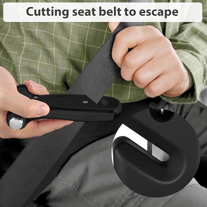 Car Safety Hammer, 3-in-1 Emergency Escape Tool with Window Breaker and Seat Belt Cutter, Safety Emergency Car Escape Tool fo