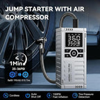 Car Battery Jump Starter with Air Compressor - 4500A Battery Jumper Starter Portable (9.0 Gas/8.0L Diesel) with 150PSI Tire