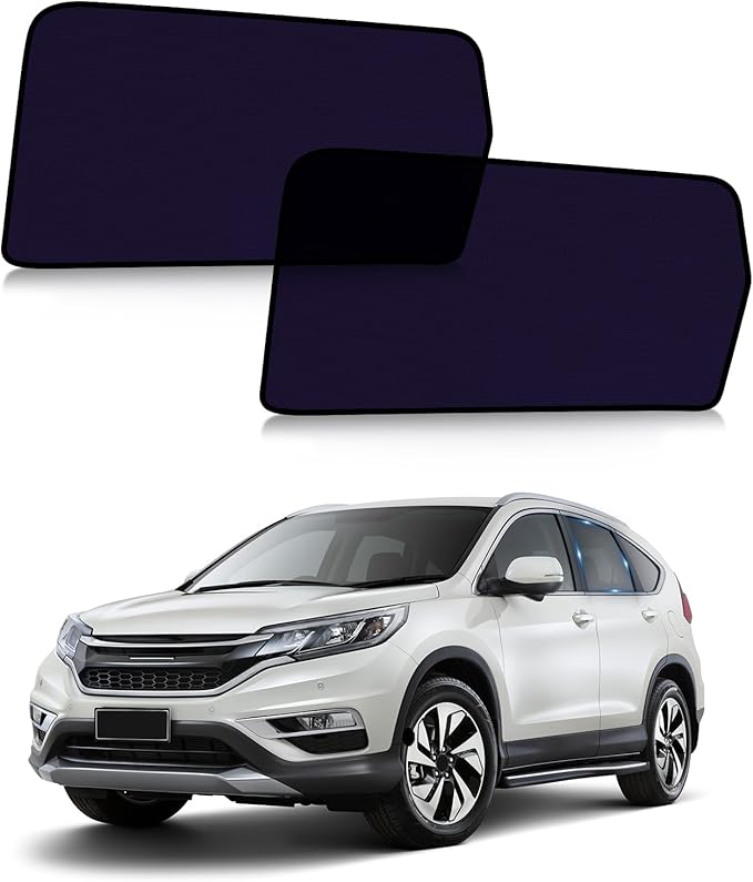 XCBYT Car Window Shades for 2017-2022 CRV | Static Cling Rear Side Window Semi-Transparent Sunshade, UV Protection, Privacy for Kids & Pets, Easy Install, No Residue (2 PCS)
