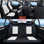 Coverado Leather Seat Covers, Car Seat Covers Full Set, Waterproof Nappa Leather Car Seat Cover, Car Seat Protectors 5 Seats,