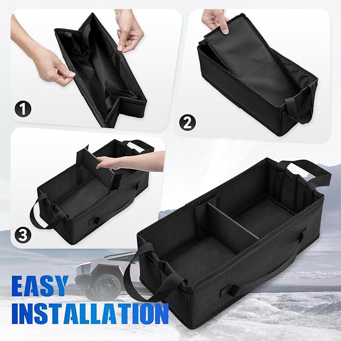 Cybertruck 1st Row Under Seat Front Storage Box 2PCS - Truck Under Seat Tool Box for 2024 Tesla Cybertruck with Removable