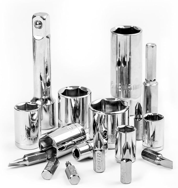 DEKOPRO 228 Piece Socket Wrench Auto Repair Tool Combination Package Mixed Tool Set Hand Tool Kit with Plastic Toolbox Storag